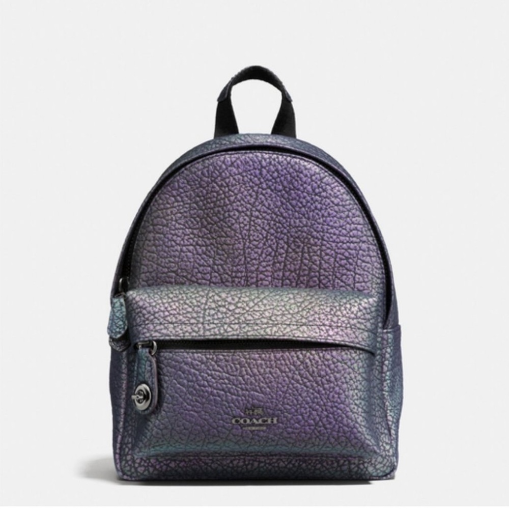 Coach mini campus bag in hologram